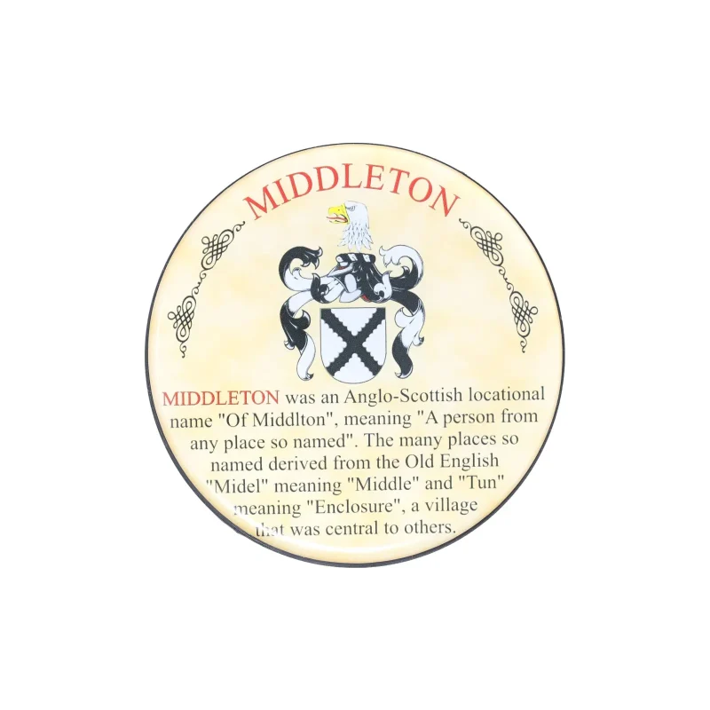 middleton heraldic coaster