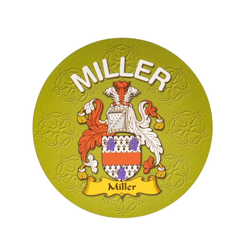 miller family round cork coaster