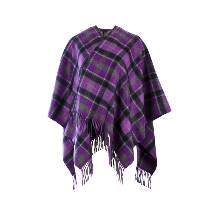 mini kids cashmere cape edinburgh bruce purple grey