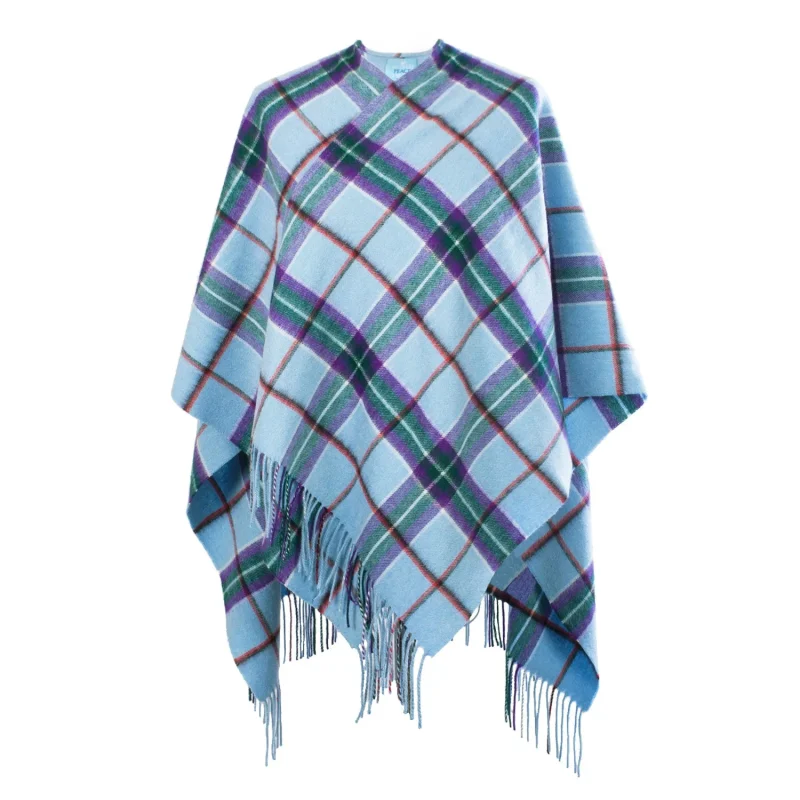 mini lambswool cape world peace tartan for kids