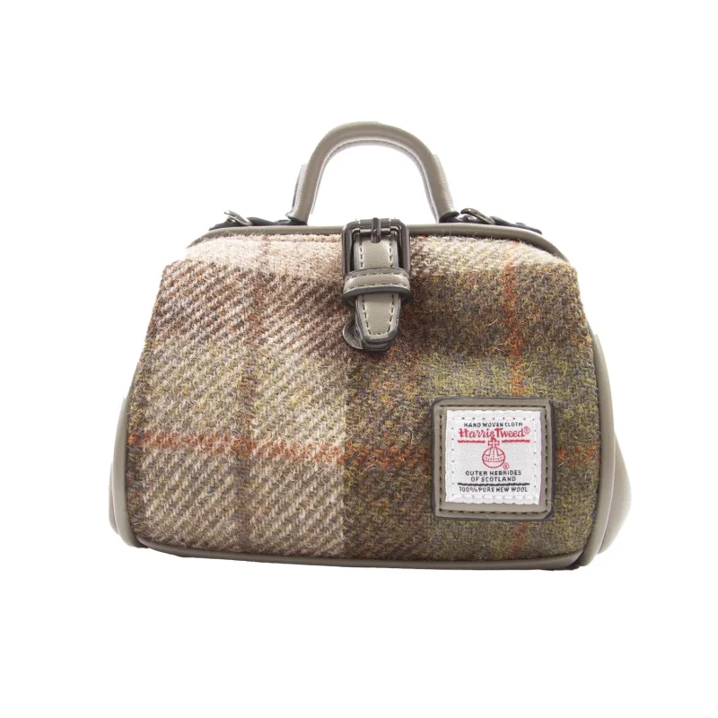 mini tartan doctor bag in chestnut