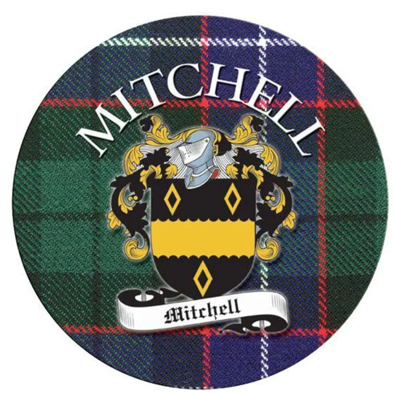 mitchell s family name round cork coaster