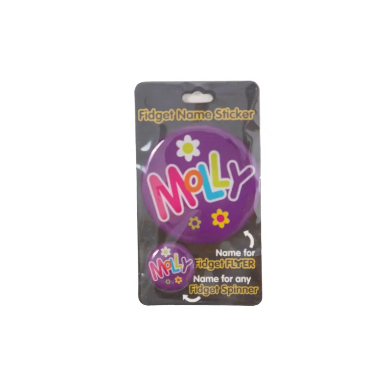 molly fidget flyer name stickers