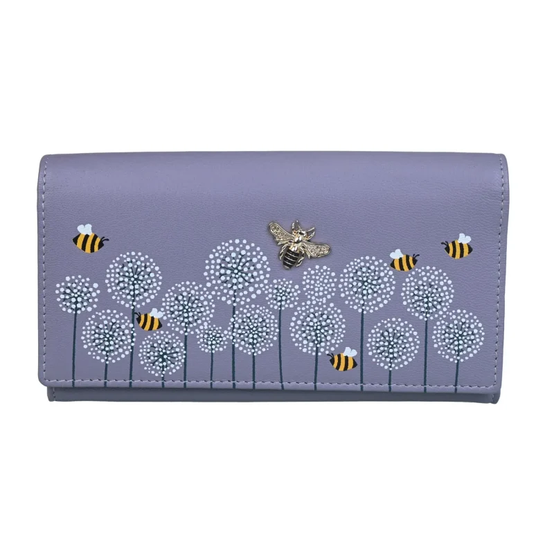 moonflower matinee grey bee clutch bag