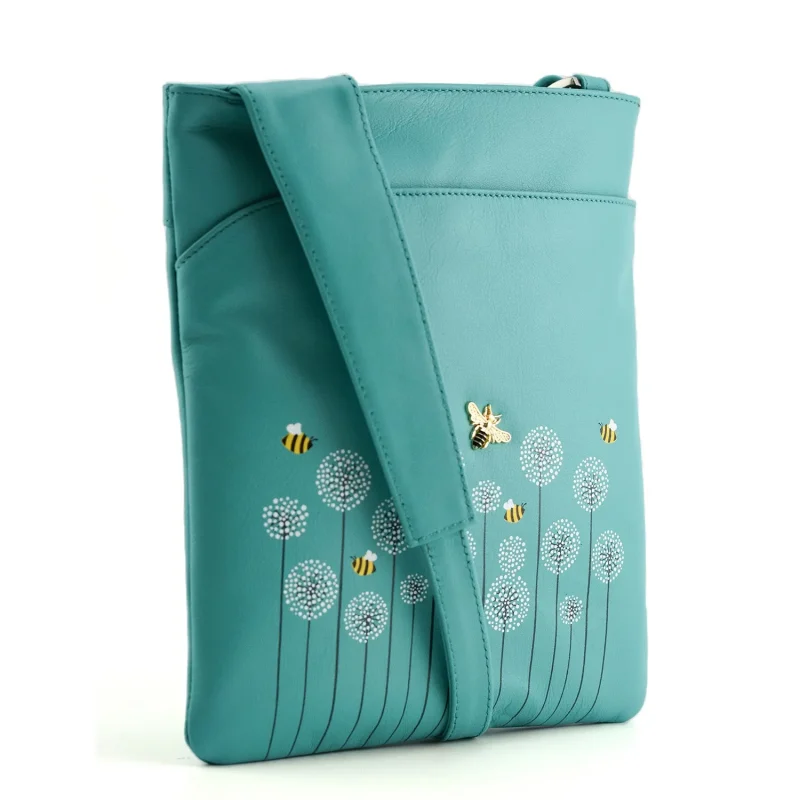 moonflower turquoise crossbody bag