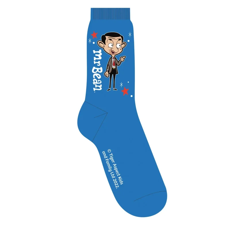 mr bean cartoon ankle socks