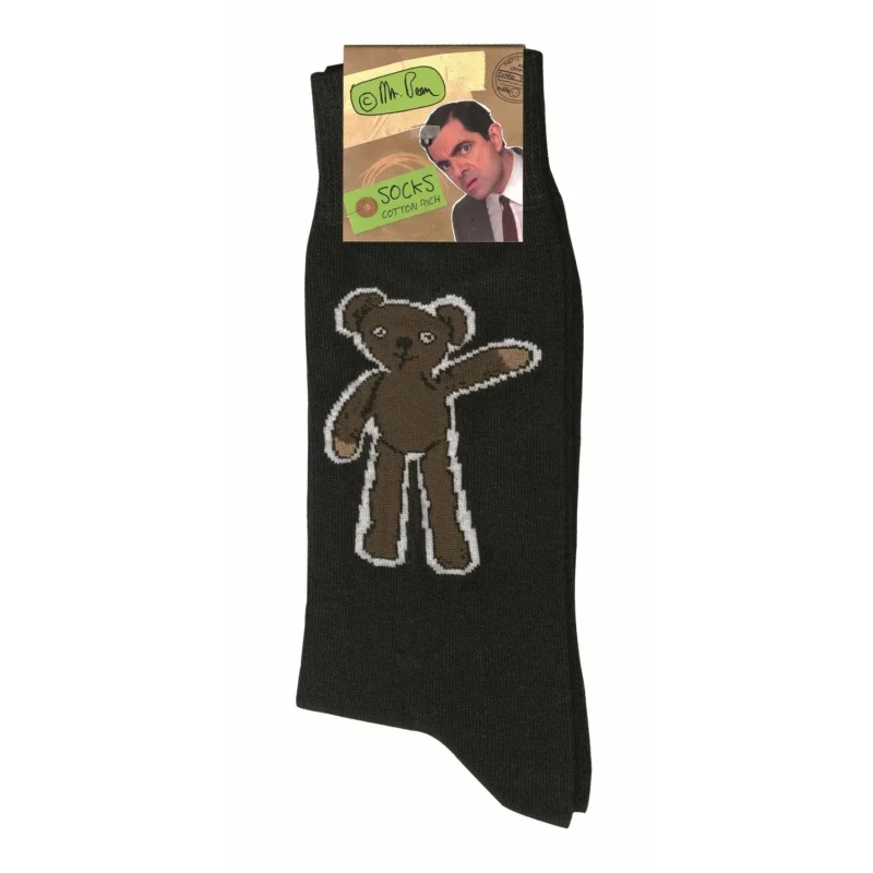 mr bean teddy bear crew socks