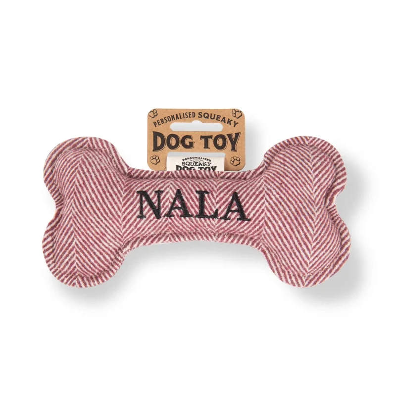 nala squeaky bone dog toy