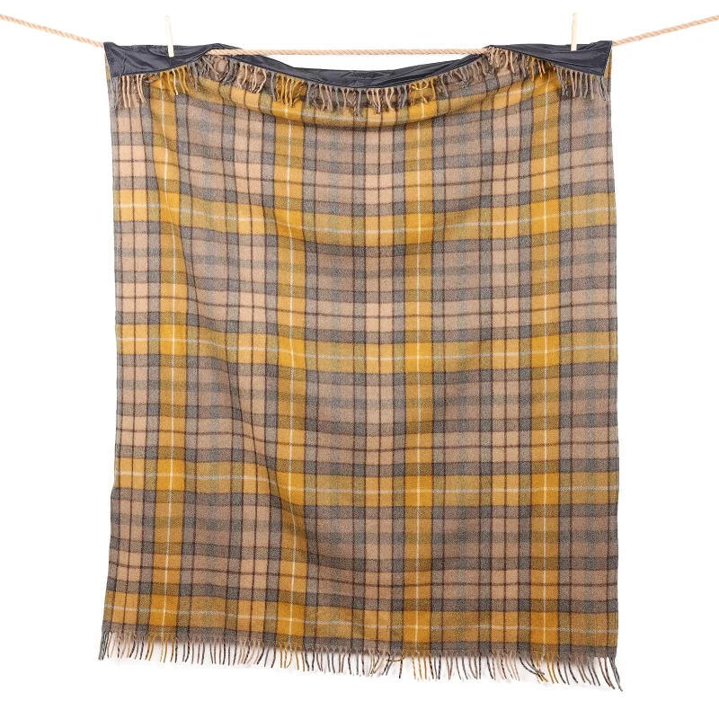 natural buchanan tartan picnic blanket