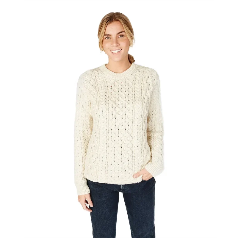 natural honeycomb blasket ladies sweater