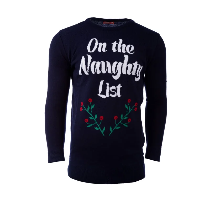 naughty list motif change tunic