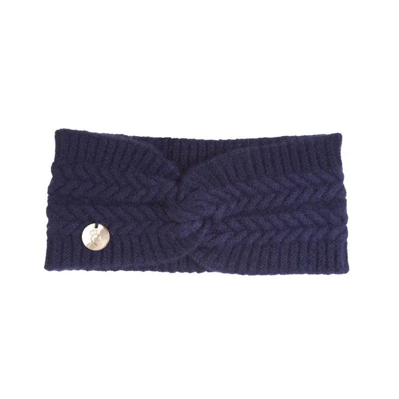 navy 100 cashmere georgie headband