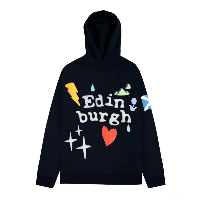 navy 3d puff hoodie top for adults edinburgh design