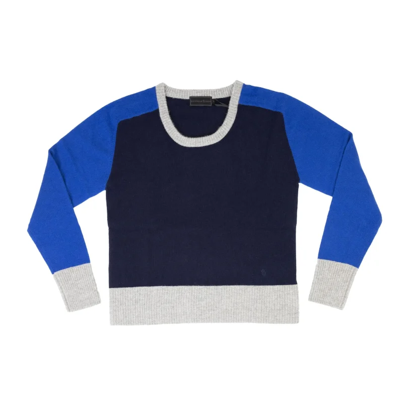 navy cashmere alex crew neck sweater