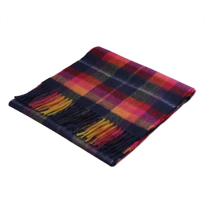 navy galaxy plaid cashmere scarf edinburgh