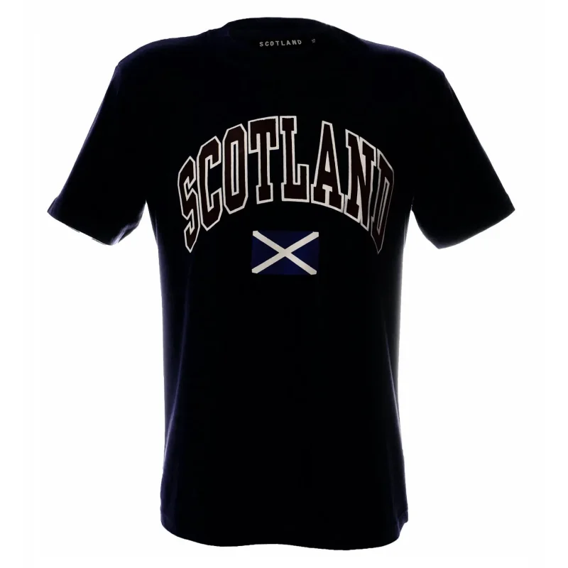 navy scotland harvard print t shirt