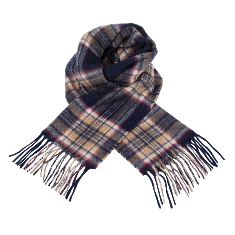 navy stewart cashmere scarf edinburgh