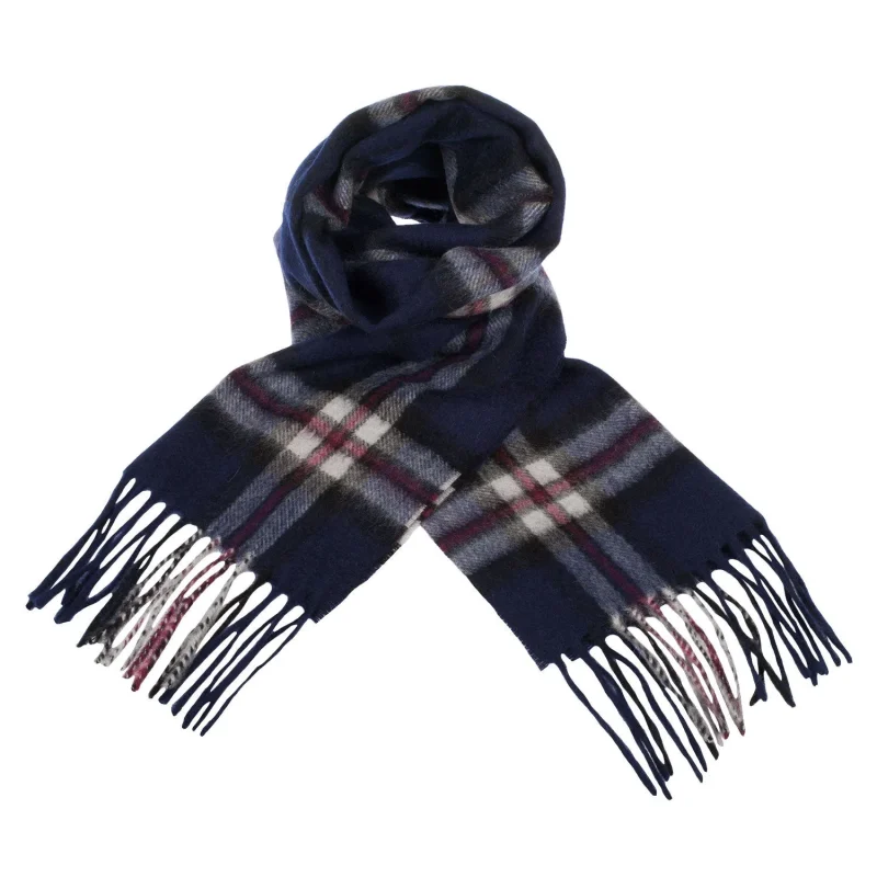 navy thomson cashmere scarf edinburgh collection