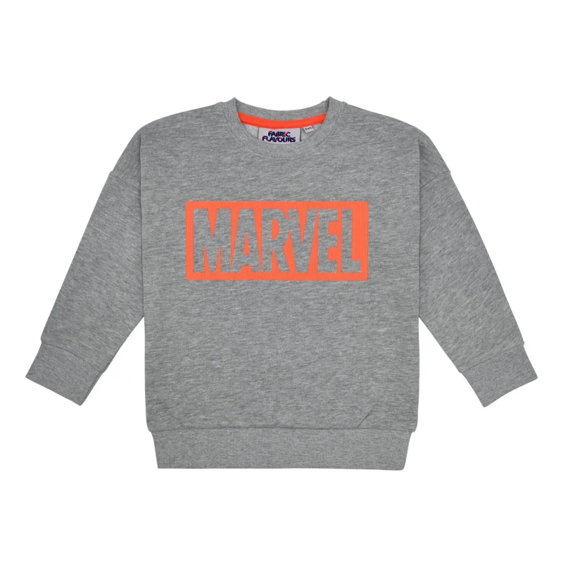 neon marvel logo kids sweatshirt