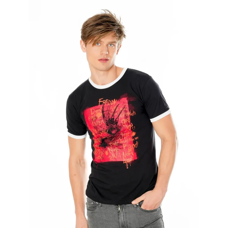 nightmare on elm st freddy claw t shirt