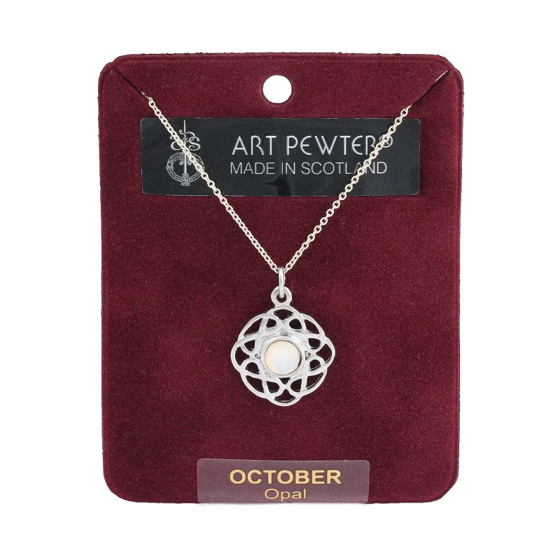 october birthstone pendant necklace