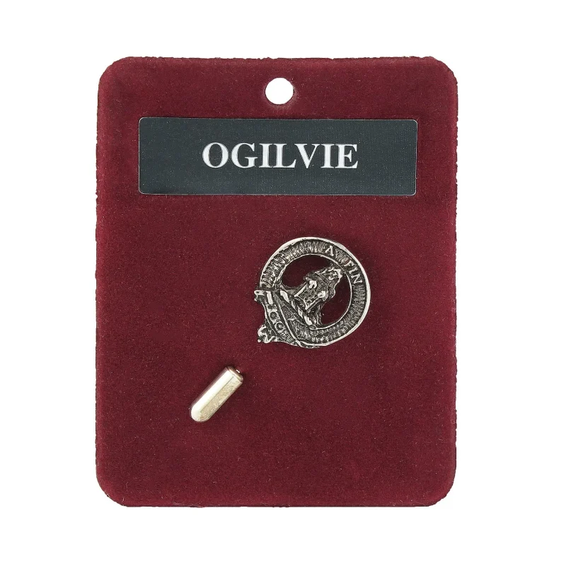 ogilvie pewter lapel pin artistic design