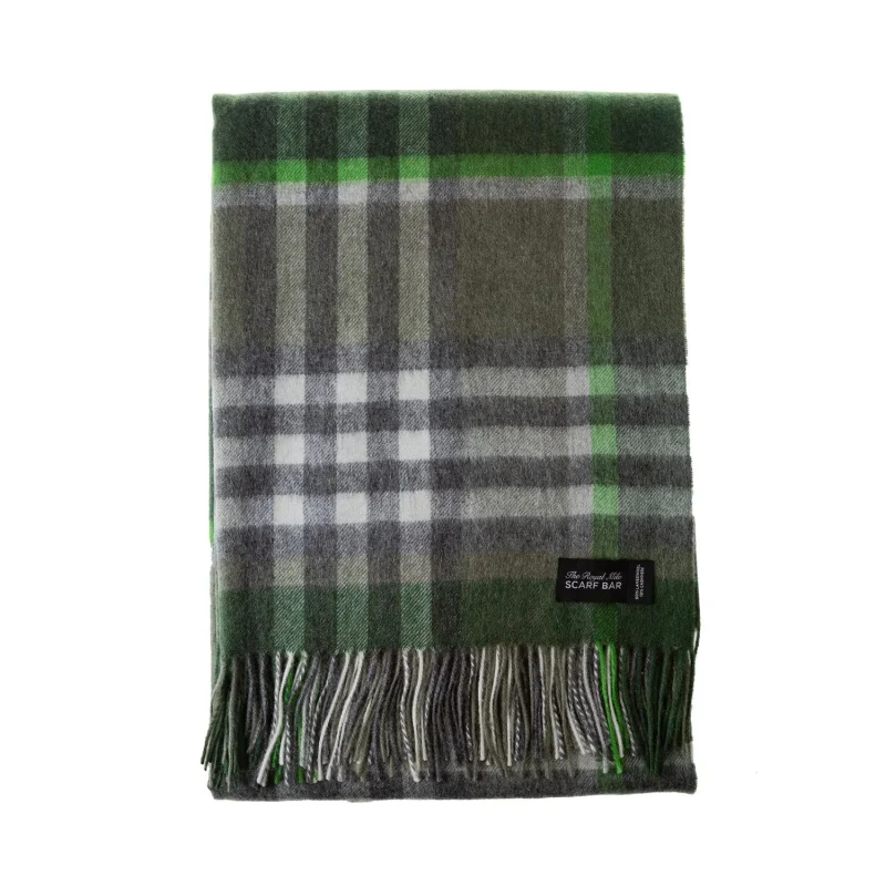 olive cashmere blend blanket by chequer