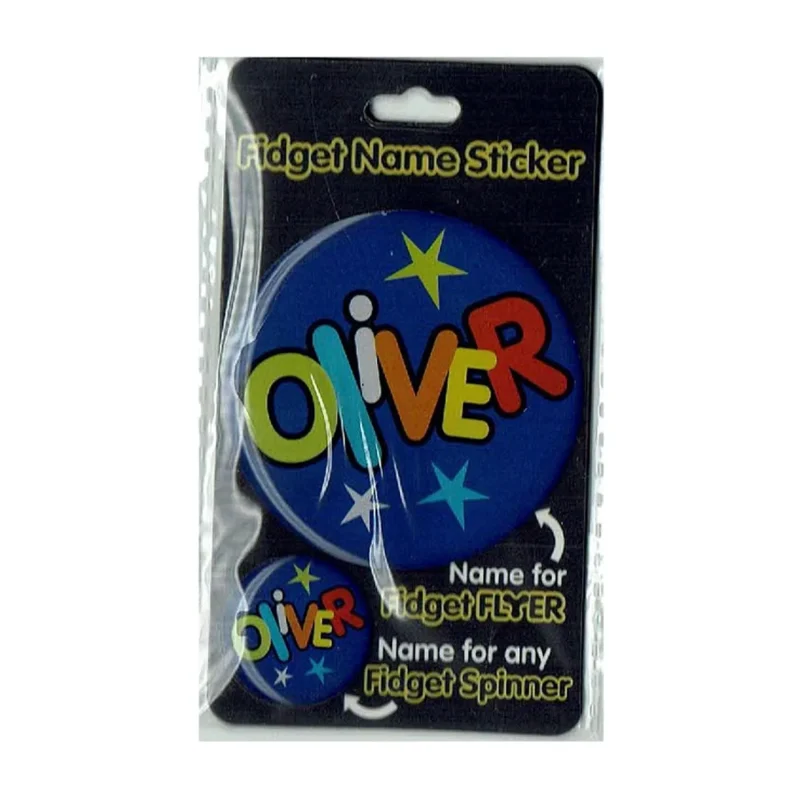 oliver fidget flyer name stickers