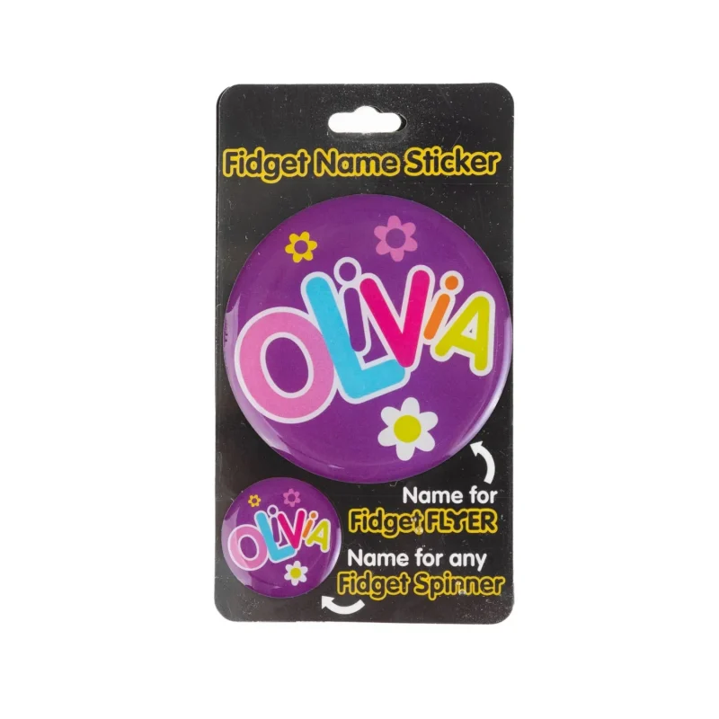 olivia name stickers fidget flyer decals