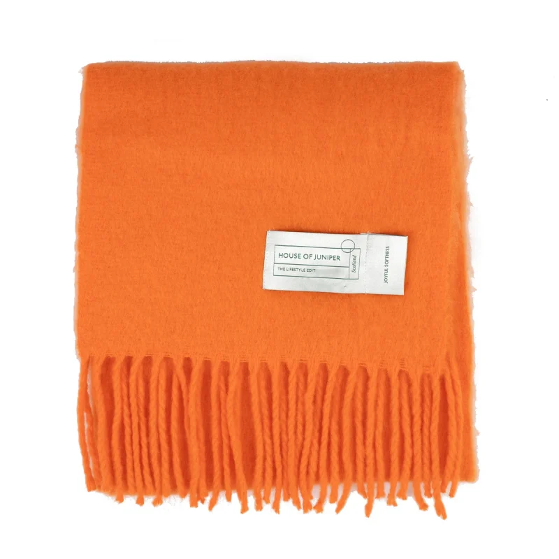 orange blanket scarf soft versatile