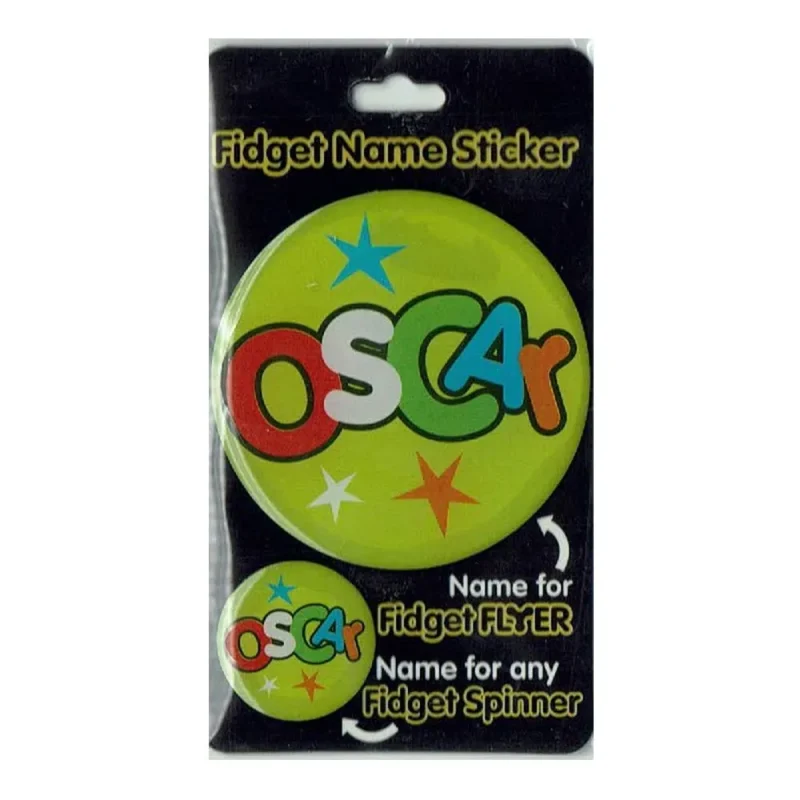 oscar fidget flyer name stickers