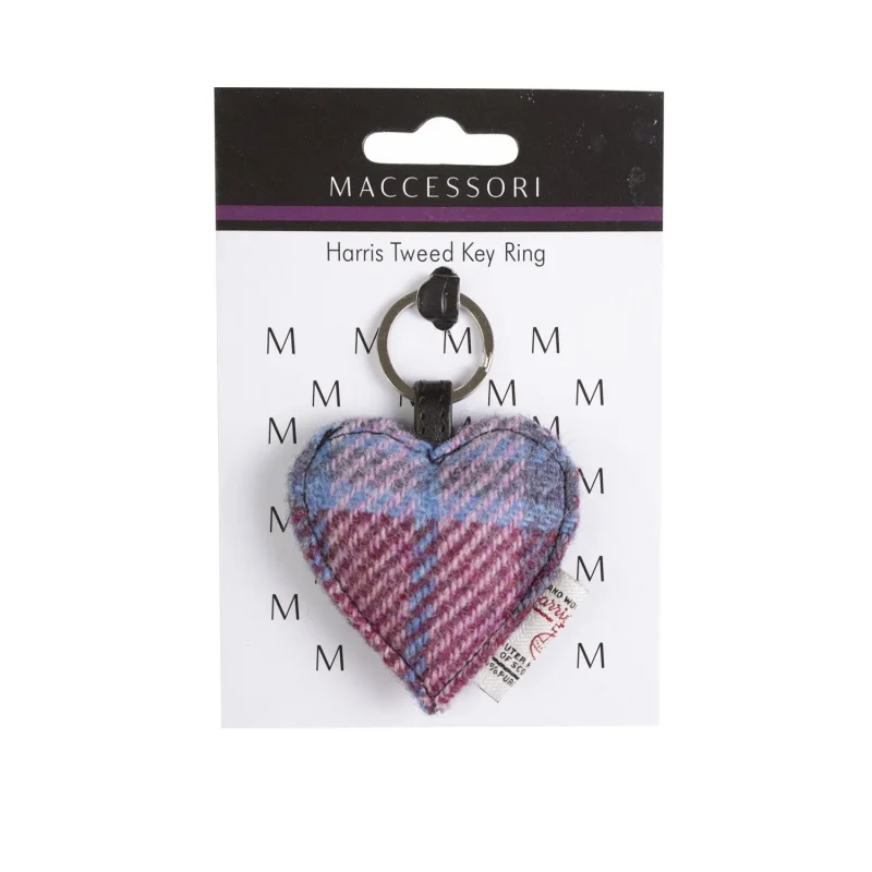 pastel pink heart keyring