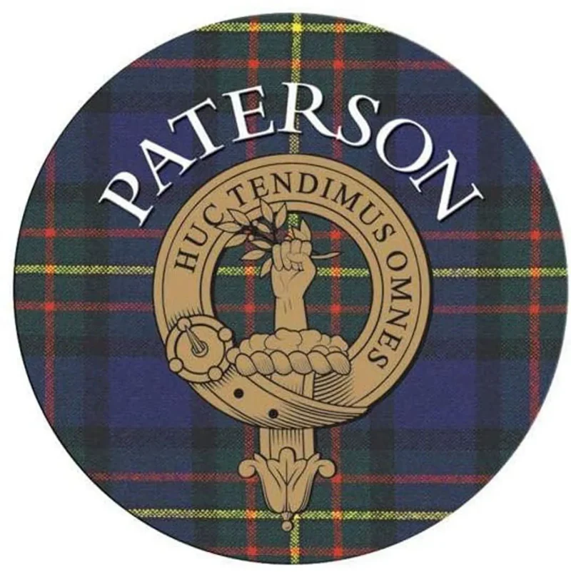 paterson clan round cork coaster