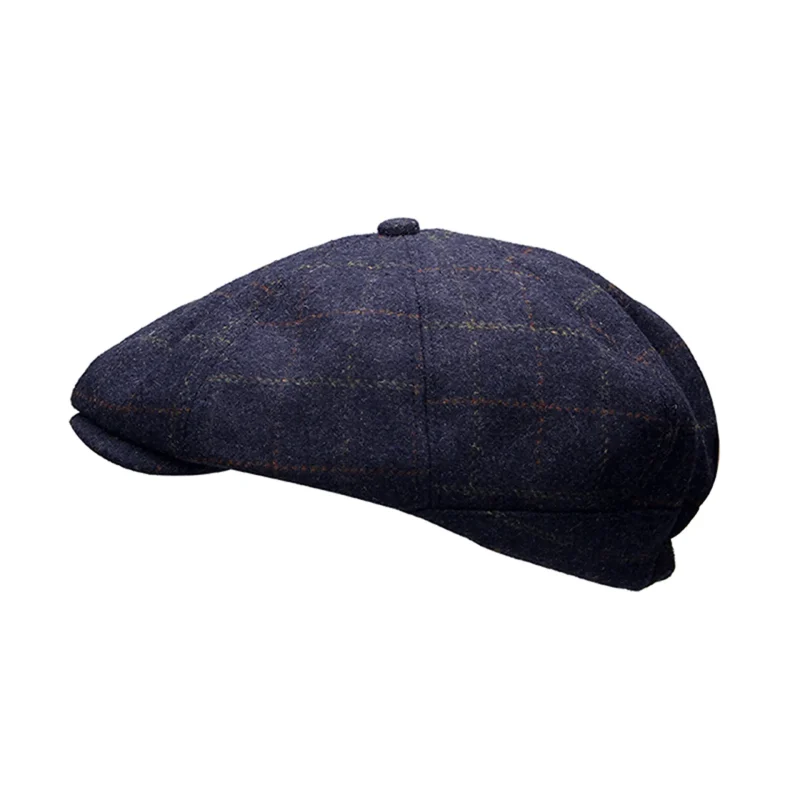 peaky blinders tweed flat cap stud detail