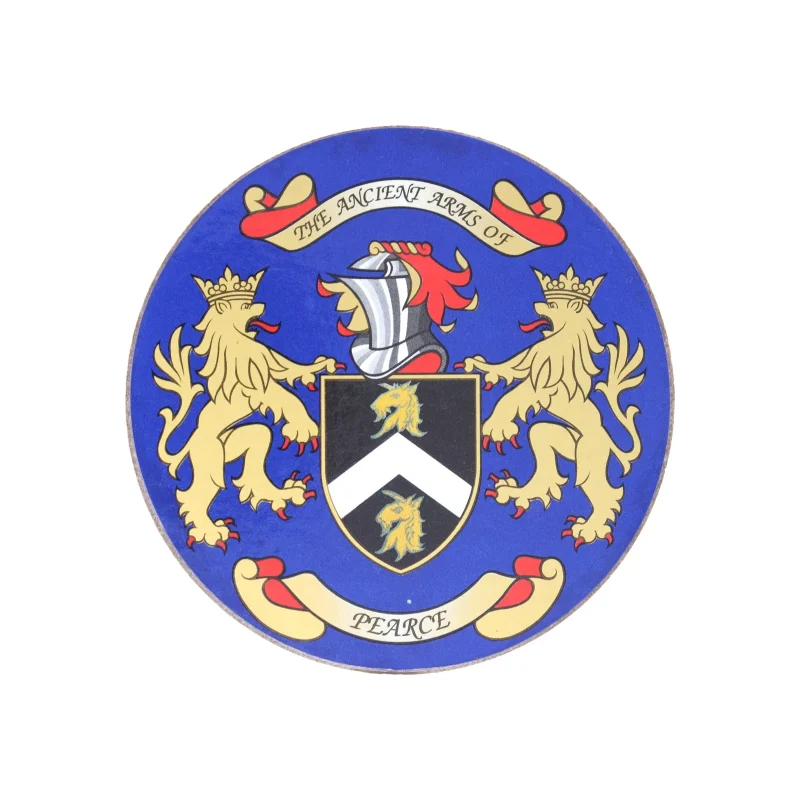 pearce coat of arms ceramic coasters