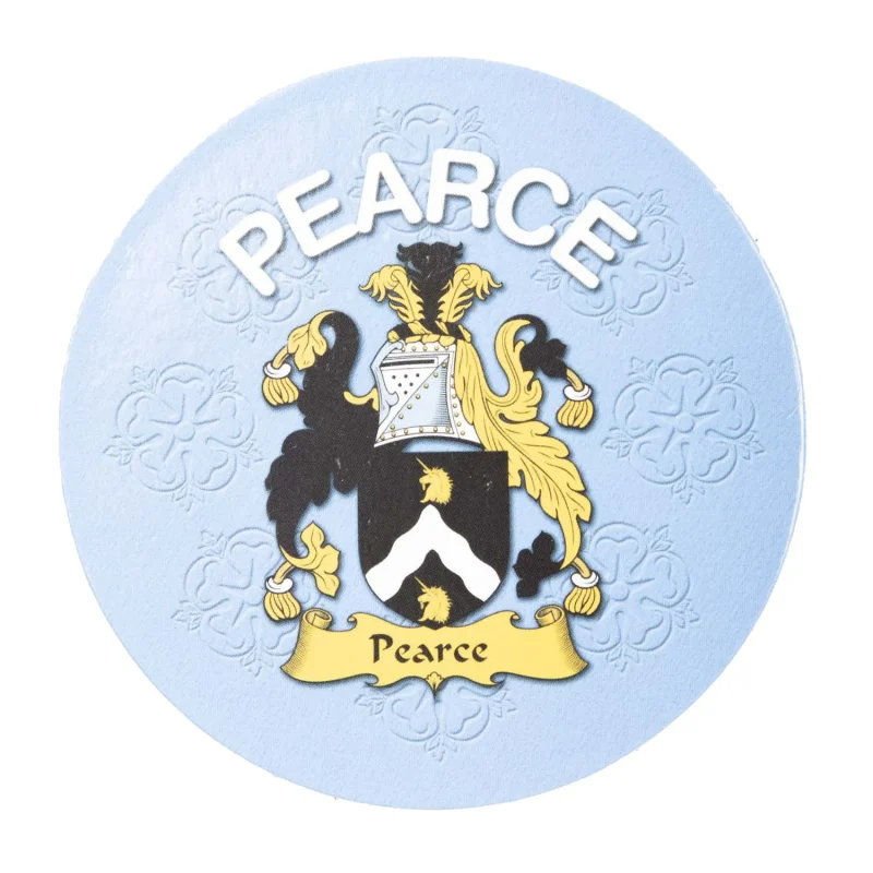 pearce family round cork coasters