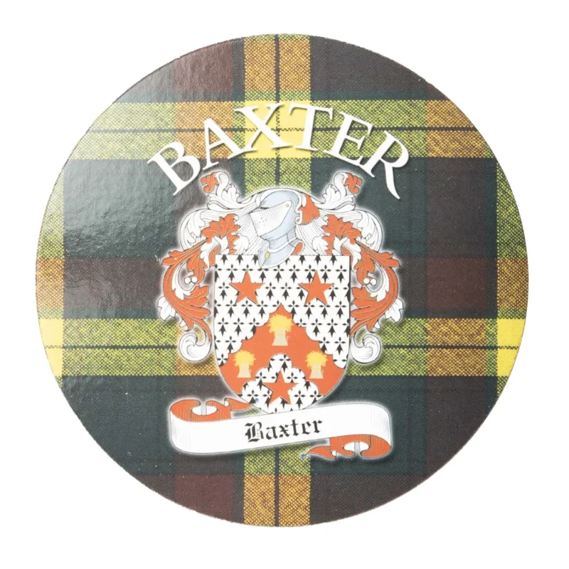 personalized baxter family round cork coasters