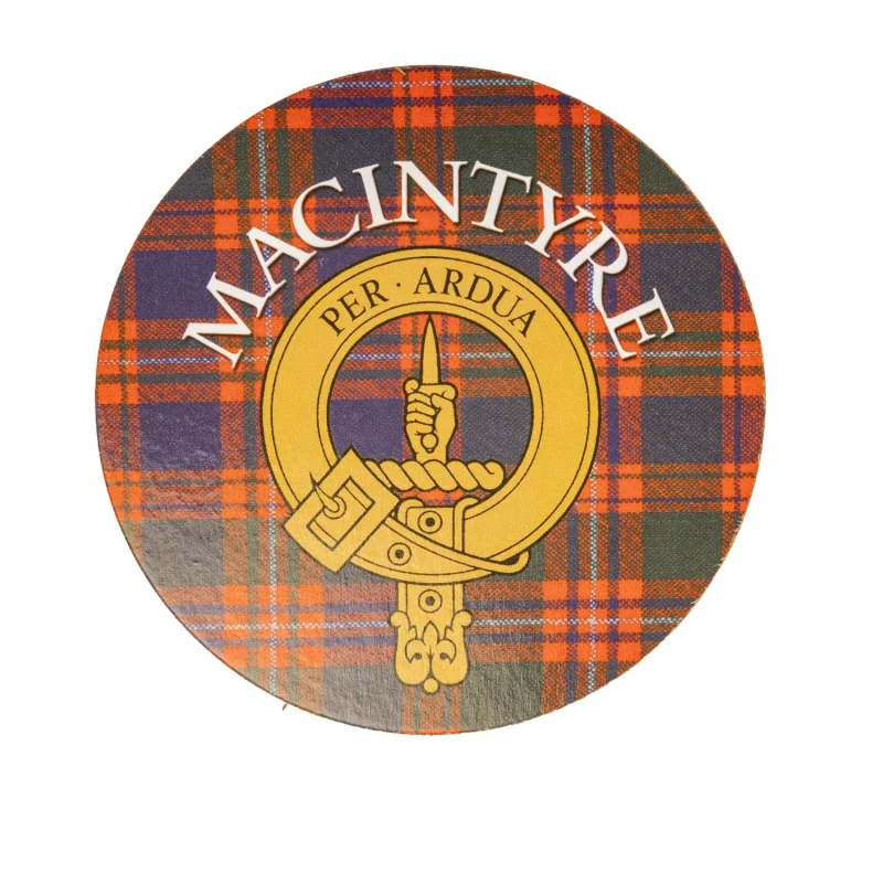 personalized clan name round cork coaster 3