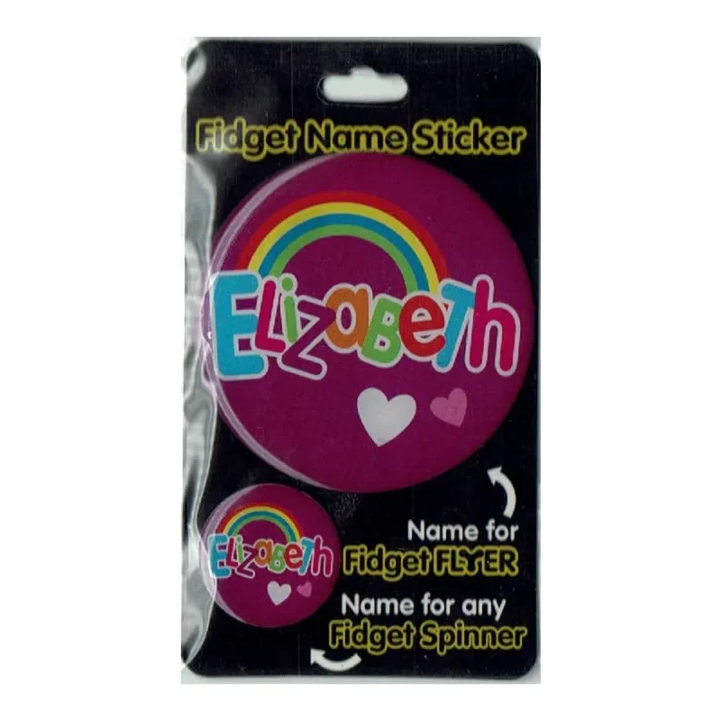 personalized fidget flyer elizabeth stickers