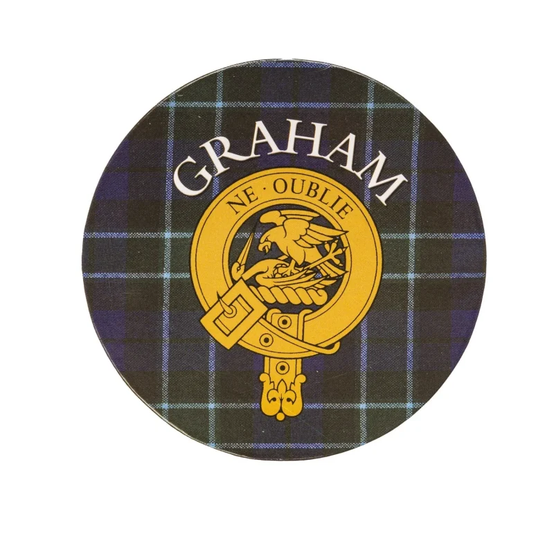 personalized graham s family name round cork coaster