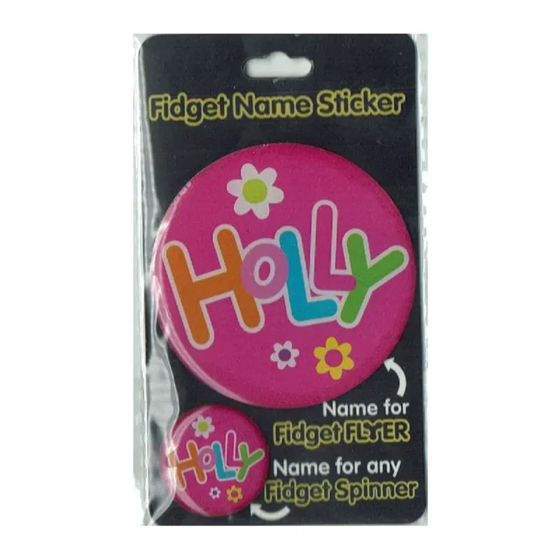 personalized holly fidget flyer name stickers