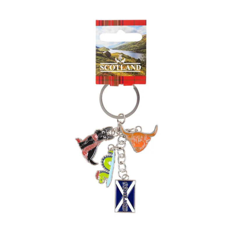 personalized keyring dog cow nessie scotland