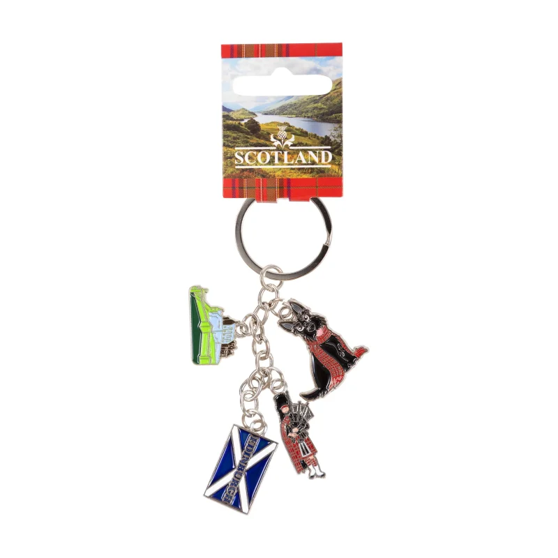 pet lovers keyring dog castle piper flag