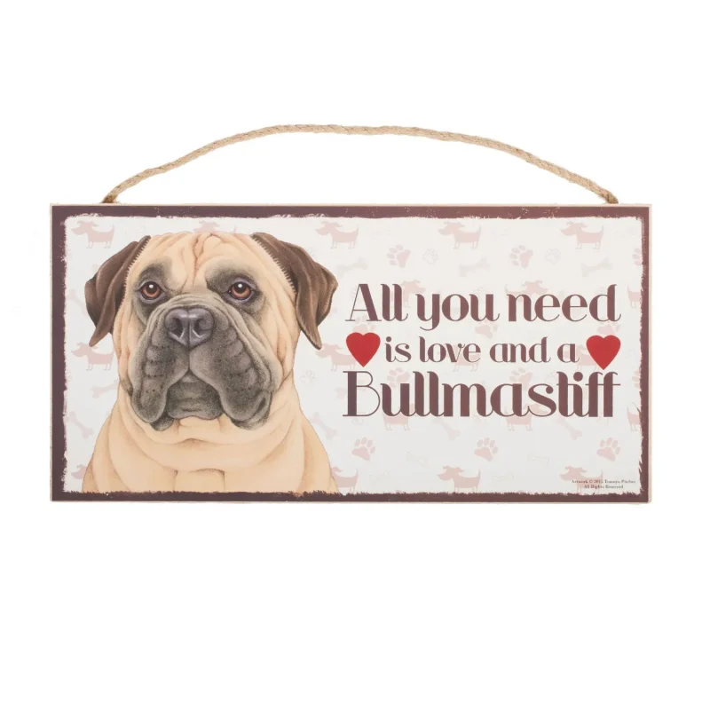 pet plaque bullmastiff dog