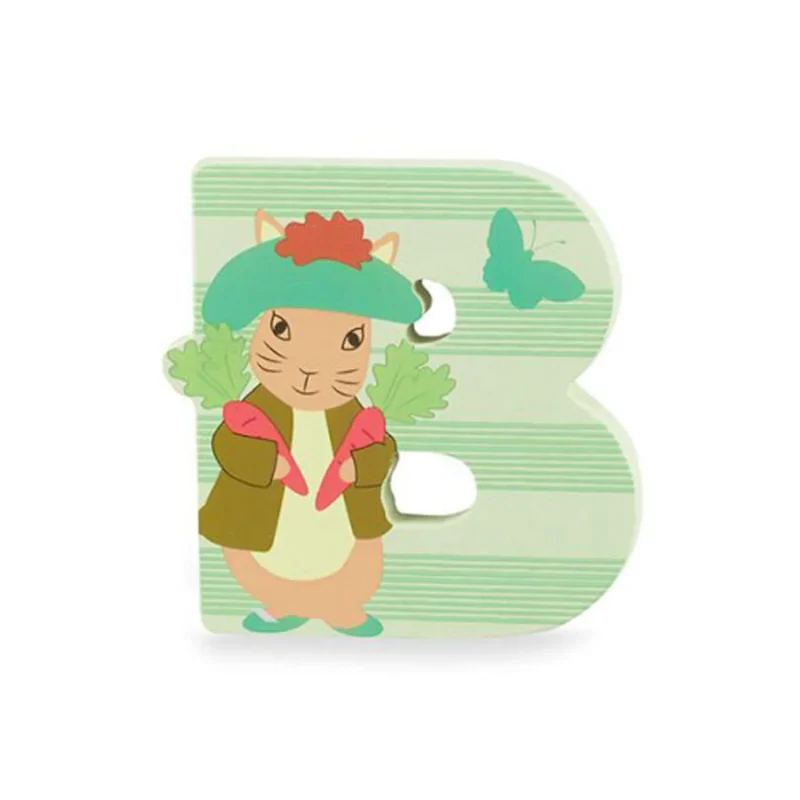 peter rabbit alphabet letter b bunny design