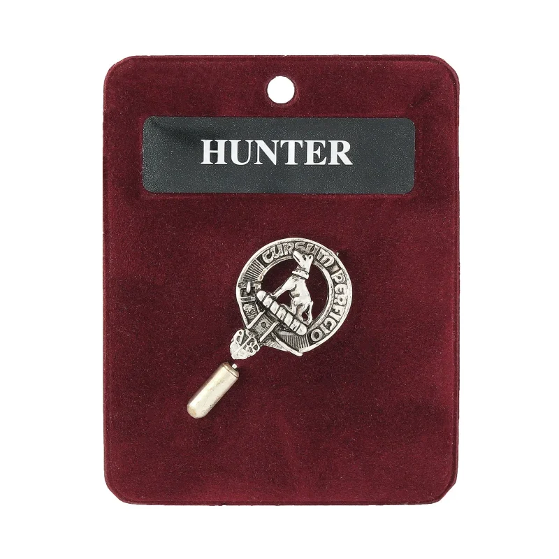 pewter art hunter lapel pin