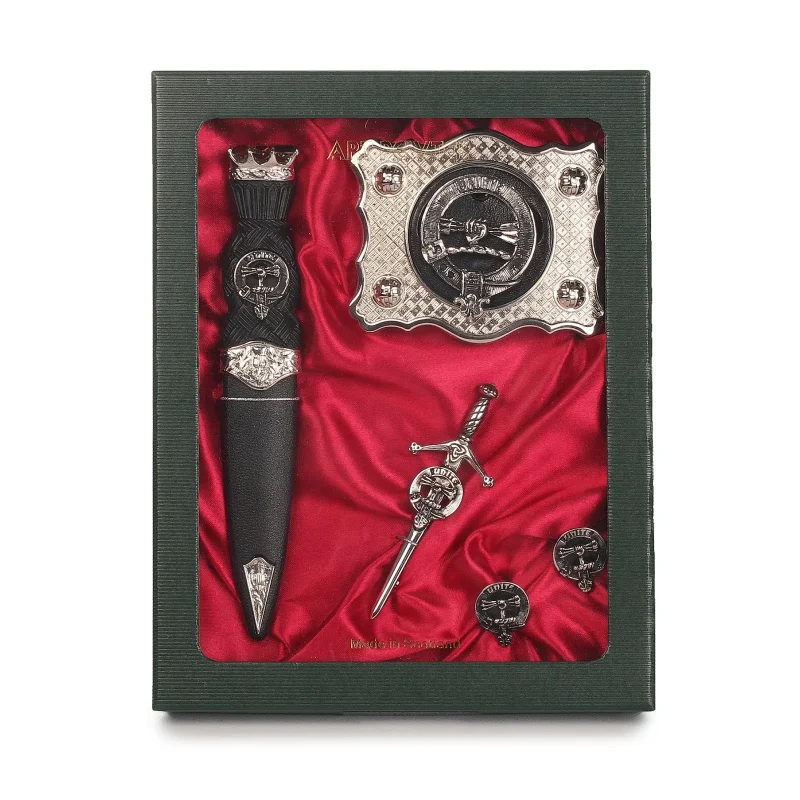 pewter brodie clan crest gift set