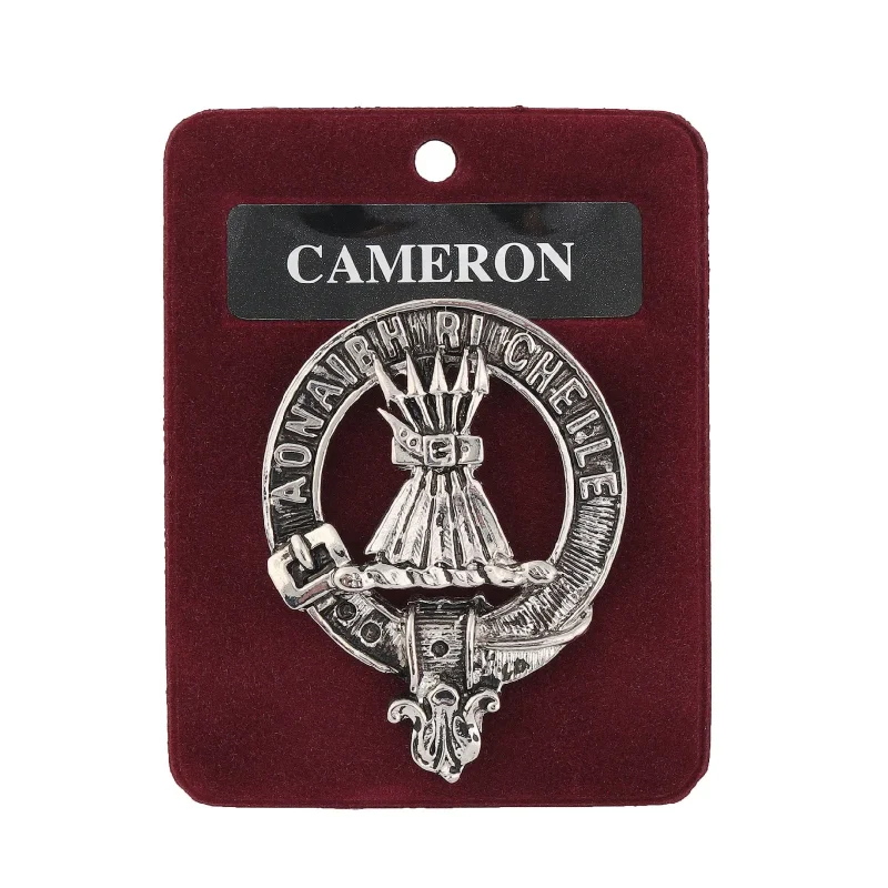 pewter cameron clan badge authentic scottish art