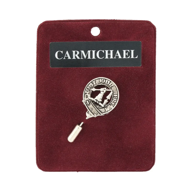 pewter carmichael lapel pin artisan crafted