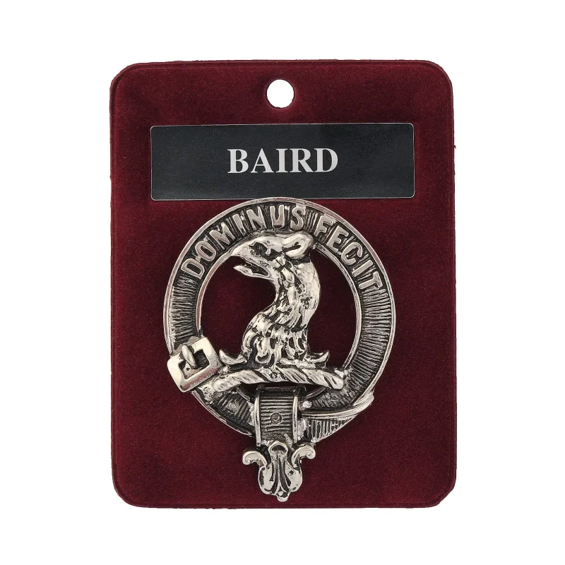 pewter clan badge baird crest